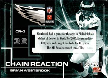 2008 Donruss Elite - Chain Reaction Red #CR-3 Brian Westbrook Back