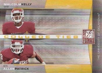 2008 Donruss Elite - College Ties Combos Gold #CTC-2 Malcolm Kelly / Allen Patrick Front