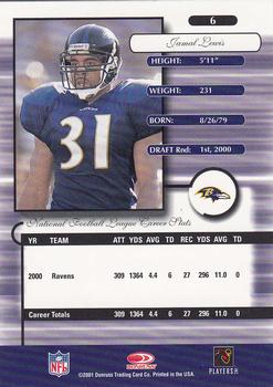 2001 Donruss Elite #6 Jamal Lewis Back