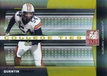 2008 Donruss Elite - College Ties Gold #CT-6 Quentin Groves Front