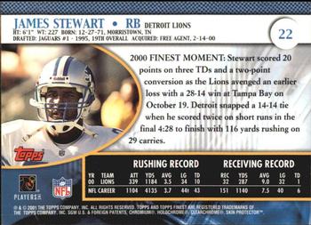 2001 Finest #22 James Stewart Back