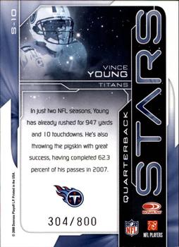 2008 Donruss Elite - Stars Red #S-10 Vince Young Back