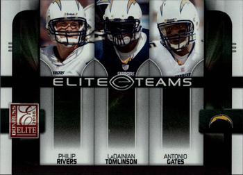 2008 Donruss Elite - Elite Teams Black #ET-18 Philip Rivers / LaDainian Tomlinson / Antonio Gates  Front
