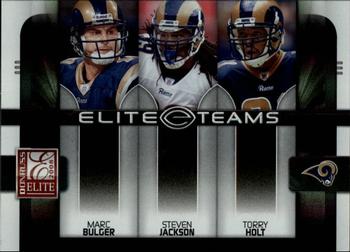 2008 Donruss Elite - Elite Teams Black #ET-20 Marc Bulger / Steven Jackson / Torry Holt  Front