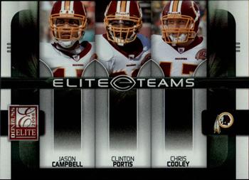 2008 Donruss Elite - Elite Teams Black #ET-22 Jason Campbell / Clinton Portis / Chris Cooley  Front