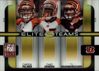 2008 Donruss Elite - Elite Teams Gold #ET-3 Carson Palmer / Chad Johnson / T.J. Houshmandzadeh Front
