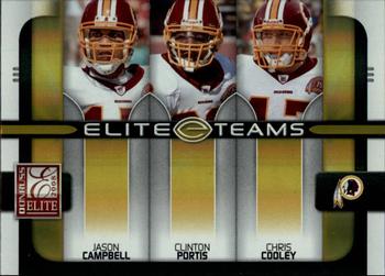 2008 Donruss Elite - Elite Teams Gold #ET-22 Jason Campbell / Clinton Portis / Chris Cooley Front