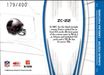 2008 Donruss Elite - Zoning Commission Black #ZC-22 DeShaun Foster Back