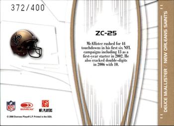 2008 Donruss Elite - Zoning Commission Black #ZC-25 Deuce McAllister Back