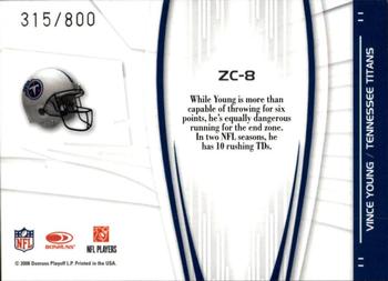 2008 Donruss Elite - Zoning Commission Gold #ZC-8 Vince Young Back
