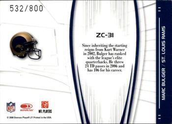 2008 Donruss Elite - Zoning Commission Gold #ZC-31 Marc Bulger Back