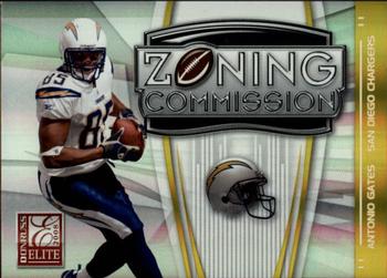 2008 Donruss Elite - Zoning Commission Gold #ZC-40 Antonio Gates Front
