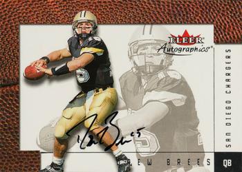 2001 Fleer Tradition - Autographics #NNO Drew Brees Front