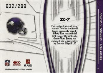 2008 Donruss Elite - Zoning Commission Jerseys #ZC-7 Sidney Rice Back