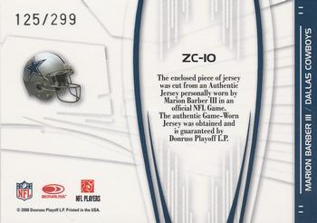 2008 Donruss Elite - Zoning Commission Jerseys #ZC-10 Marion Barber Back