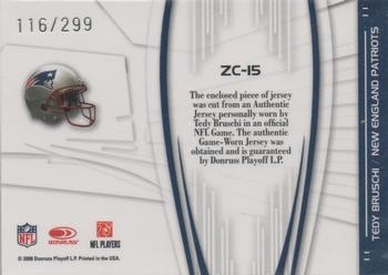2008 Donruss Elite - Zoning Commission Jerseys #ZC-15 Tedy Bruschi Back