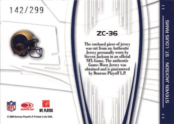 2008 Donruss Elite - Zoning Commission Jerseys #ZC-36 Steven Jackson Back
