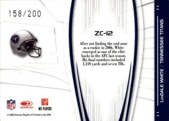 2008 Donruss Elite - Zoning Commission Red #ZC-12 LenDale White Back