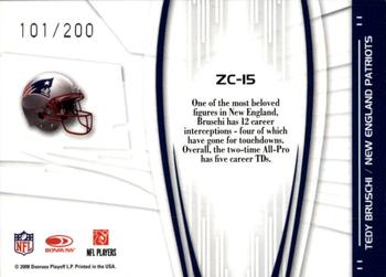 2008 Donruss Elite - Zoning Commission Red #ZC-15 Tedy Bruschi Back