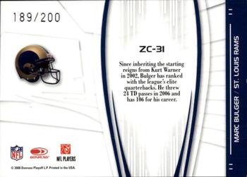 2008 Donruss Elite - Zoning Commission Red #ZC-31 Marc Bulger Back