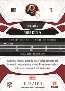 2008 Donruss Gridiron Gear - Gold Holofoil O's #100 Chris Cooley Back