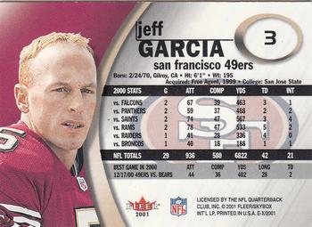 2001 Fleer E-X #3 Jeff Garcia Back