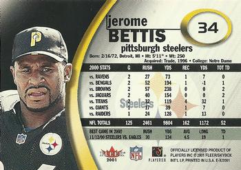 2001 Fleer E-X #34 Jerome Bettis Back