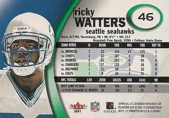 2001 Fleer E-X #46 Ricky Watters Back