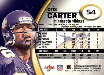 2001 Fleer E-X #54 Cris Carter Back