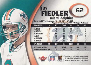 2001 Fleer E-X #62 Jay Fiedler Back