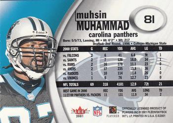 2001 Fleer E-X #81 Muhsin Muhammad Back