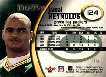 2001 Fleer E-X #124 Jamal Reynolds Back