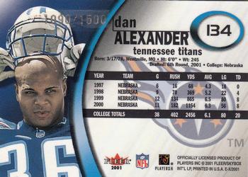 2001 Fleer E-X #134 Dan Alexander Back