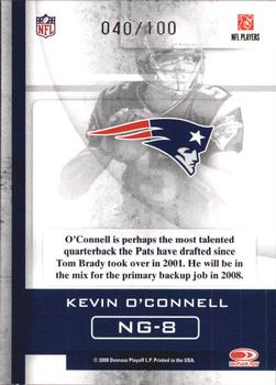 2008 Donruss Gridiron Gear - Next Generation Gold Holofoil #NG-8 Kevin O'Connell Back