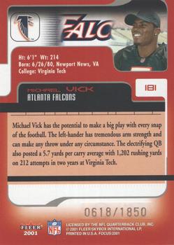 2001 Fleer Focus #181 Michael Vick Back