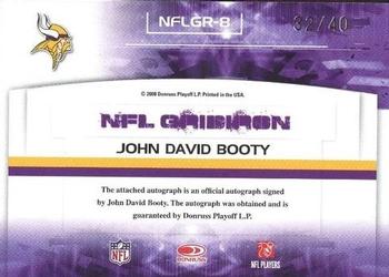 2008 Donruss Gridiron Gear - NFL Gridiron Rookie Signatures #NFLGR-8 John David Booty Back