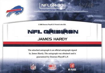 2008 Donruss Gridiron Gear - NFL Gridiron Rookie Signatures #NFLGR-30 James Hardy Back