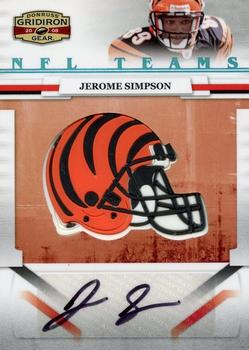 2008 Donruss Gridiron Gear - NFL Teams Rookie Signatures #NFLT-17 Jerome Simpson Front