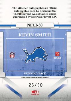 2008 Donruss Gridiron Gear - NFL Teams Rookie Signatures #NFLT-30 Kevin Smith Back