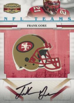2008 Donruss Gridiron Gear - NFL Teams Veteran Signatures #NFLT-5 Frank Gore Front