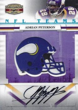 2008 Donruss Gridiron Gear - NFL Teams Veteran Signatures #NFLT-31 Adrian Peterson Front