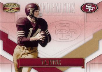 2008 Donruss Gridiron Gear - Performers Gold #P-49 Y.A. Tittle Front