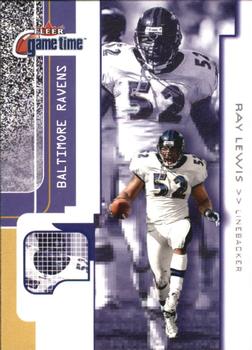 2001 Fleer Game Time #5 Ray Lewis Front