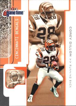 2001 Fleer Game Time #19 Corey Dillon Front