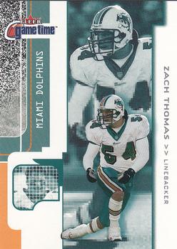 2001 Fleer Game Time #70 Zach Thomas Front