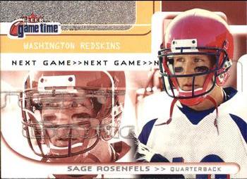 2001 Fleer Game Time #134 Sage Rosenfels Front