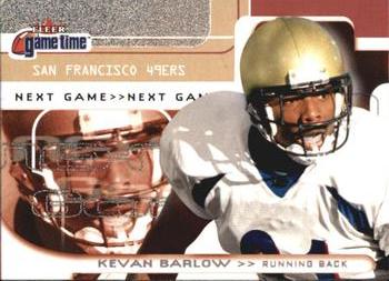 2001 Fleer Game Time #146 Kevan Barlow Front
