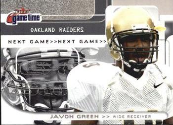 2001 Fleer Game Time #147 Javon Green Front