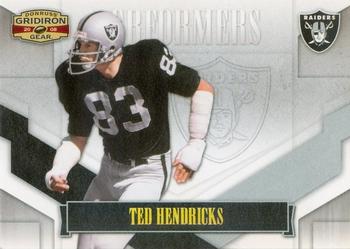 2008 Donruss Gridiron Gear - Performers Gold Holofoil #P-43 Ted Hendricks Front