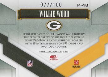 2008 Donruss Gridiron Gear - Performers Gold Holofoil #P-48 Willie Wood Back